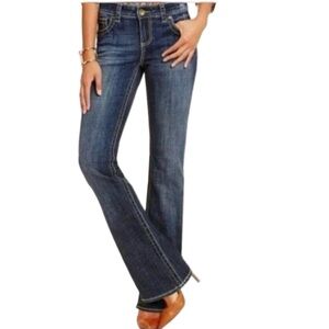 Kut From The Cloth Natalie High Rise Bootcut Flare Embroidered Pockets Size 12